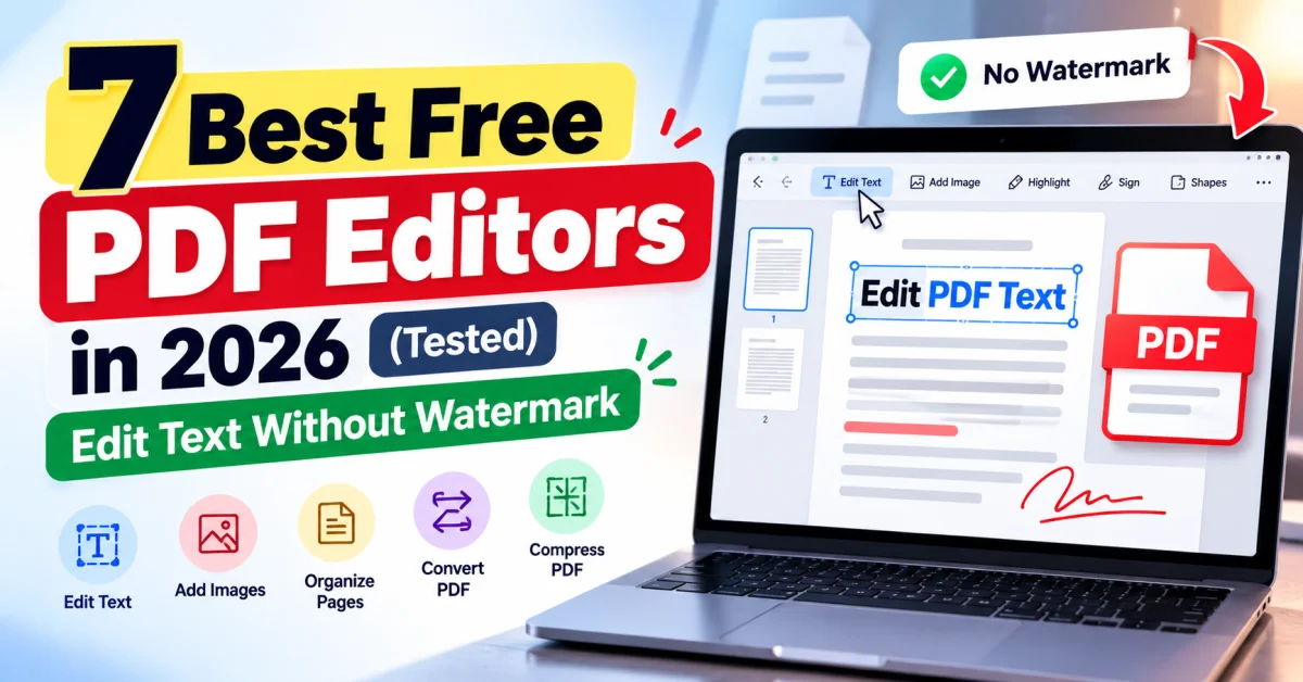  7 Best Free PDF Editors in 2026 (Tested): Edit Text Without Watermark