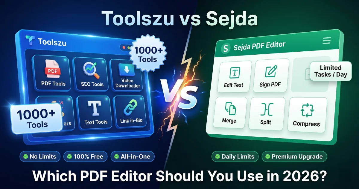 Toolszu vs Sejda comparison 2026